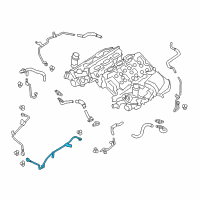 OEM 2020 Infiniti Q60 Tube-TURBOCHARGER Oil Feed Diagram - 15192-5CA1B