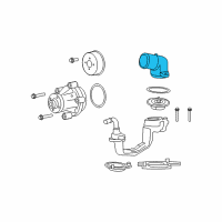 OEM Ford Water Outlet Diagram - 9L3Z-8592-A
