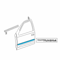 OEM 2000 Toyota Tundra Body Side Molding Diagram - 75732-0C010