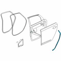 OEM 2018 Chevrolet Impala Rear Weatherstrip Diagram - 20944485