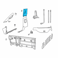 OEM 2022 Ram 3500 Panel-B Pillar Upper Trim Diagram - 1DX50HL1AB