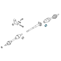 OEM Lincoln Axle Nut Retainer Clip Diagram - 7T4Z-4B422-A