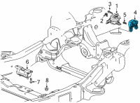 OEM 2021 Chevrolet Suburban Mount Bracket Diagram - 23353403