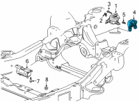 OEM 2022 GMC Yukon XL Mount Bracket Diagram - 23353403