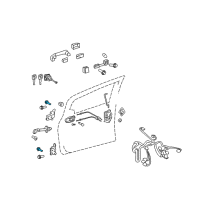 OEM Toyota Echo Lower Hinge Bolt Diagram - 90119-08093