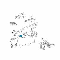 OEM Toyota Yaris Handle, Inside Diagram - 69205-52150-B1