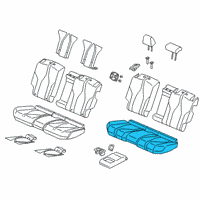 OEM 2022 Acura RDX Pad Complete , Rear Cushion Diagram - 82137-TJB-A21