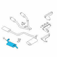 OEM 1998 Dodge Intrepid Resonator-Exhaust Diagram - 4581364AJ