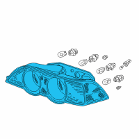 OEM 2002 Acura RSX Lamp Unit, Passenger Side Tail Diagram - 33501-S6M-A11