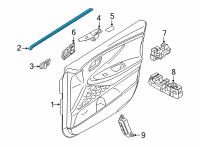 OEM 2022 Hyundai Santa Fe W/STRIP-FR Dr Belt I/S RH Diagram - 82241-S1000