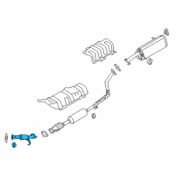 OEM 2012 Kia Soul Front Muffler Assembly Diagram - 286102K500