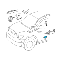 OEM 2012 Toyota Tundra Side Sensor Diagram - 89831-0C030
