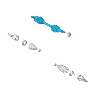 OEM 2010 Cadillac SRX Front Wheel Drive Shaft Assembly Diagram - 22743794