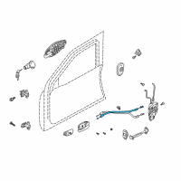 OEM 2005 Hyundai Tiburon Front Door Inside Handle Cable Assembly, Left Diagram - 81371-2C010