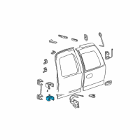 OEM Chevrolet Suburban 1500 Hinge Asm, Rear Door Lower (Dr Side) - LH Diagram - 12477499