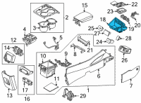 OEM 2022 Hyundai Tucson TRAY-FLOOR CONSOLE Diagram - 84632-CW000-NNB