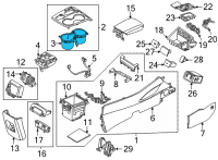 OEM Hyundai Santa Cruz CUP HOLDER ASSY Diagram - 84670-CW000-NNB