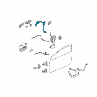 OEM Honda Civic Cylinder, Passenger Side Door Diagram - 72145-SVA-A01