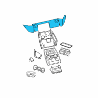 OEM Dodge Ram 2500 Panel-Floor Console Diagram - 1BP57XDHAB