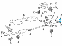 OEM 2020 Toyota Avalon Tailpipe Extension Diagram - 17448-31160