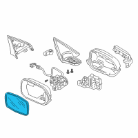 OEM 2005 Acura TSX Mirror Sub-Assembly, Passenger Side (R1400) (Heated) Diagram - 76203-SEA-C42