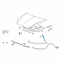 OEM 2010 Chevrolet Cobalt Strut Asm-Hood Diagram - 15246900