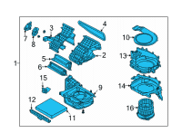 OEM 2022 Hyundai Santa Fe Blower Unit Diagram - 97100-CL010