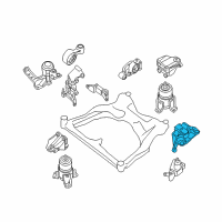 OEM Nissan Altima Engine Mounting Insulator Assembly, Front Left Diagram - 11220-JA110