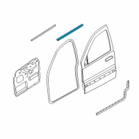 OEM 2002 Jeep Grand Cherokee WEATHERSTRIP-Front Door Belt Diagram - 55135899AE