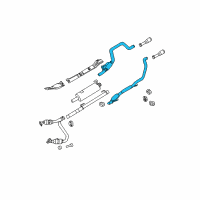 OEM 2010 Dodge Ram 1500 Exhaust Pipe And Resonator Diagram - 55398333AH