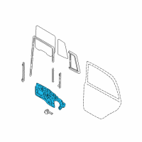 OEM 2006 Hyundai Santa Fe Module Panel & Regulator Assembly-Rear Door, LH Diagram - 83405-26000