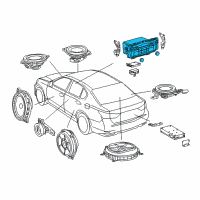 OEM 2015 Lexus GS450h Cover Sub-Assembly, Navigation Diagram - 86804-30040