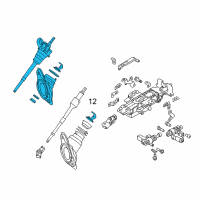 OEM 2012 Infiniti M37 Shaft Assy-Steering Column, Lower Diagram - 48822-1MU0A