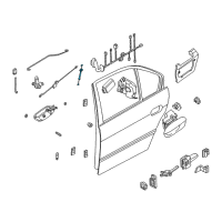 OEM 1997 BMW 740iL Rear Door Lock Bowden Cable Diagram - 51-22-8-165-204