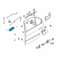 OEM 1997 BMW 740iL Inside Door Handle Diagram - 51-21-8-226-050