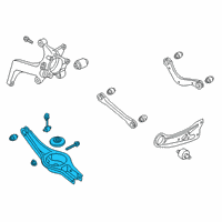 OEM 2020 Hyundai Kona Arm Complete-Rear Lower, LH Diagram - 55210-J9500