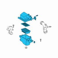 OEM Toyota Prius C Air Cleaner Assembly Diagram - 17700-21210