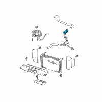 OEM GMC Sierra 3500 Thermostat Cover Diagram - 97225886