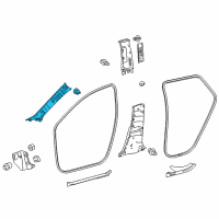 OEM Scion Windshield Pillar Trim Diagram - 62210-12100-B0