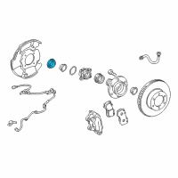 OEM 2009 Toyota Tacoma Grease Cap Diagram - 43442-04010