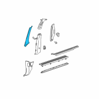 OEM 2005 Ford Freestar Weatherstrip Pillar Trim Diagram - 3F2Z-1703598-AAA