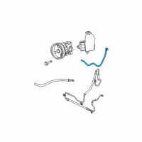 OEM 2006 Jeep Grand Cherokee Hose-Power Steering Return Diagram - 52089865AD