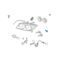 OEM Scion tC Headlamp Assembly Bolt Diagram - 90109-06347