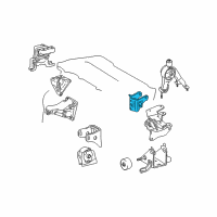 OEM Toyota Corolla Rear Mount Bracket Diagram - 12321-22130