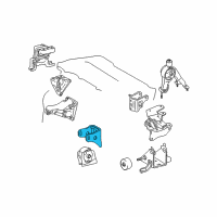 OEM Toyota Matrix Front Mount Bracket Diagram - 12311-0T070
