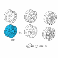 OEM Honda Odyssey Disk, Aluminum Wheel (17X7J) (Tpms) (Enkei) Diagram - 42700-TK8-A11