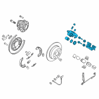 OEM 2019 Kia Sorento Rear Brake Caliper Kit, Right Diagram - 58311C6A00