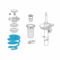 OEM 2015 Acura TLX Spring, Right Front Diagram - 51401-TZ4-A02