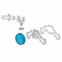 OEM 2018 Cadillac XT5 Pulley Diagram - 12652047