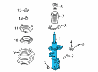 OEM 2022 Kia Sorento STRUT Assembly-Fr, RH Diagram - 54651R5500